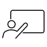 Work from home desk outline